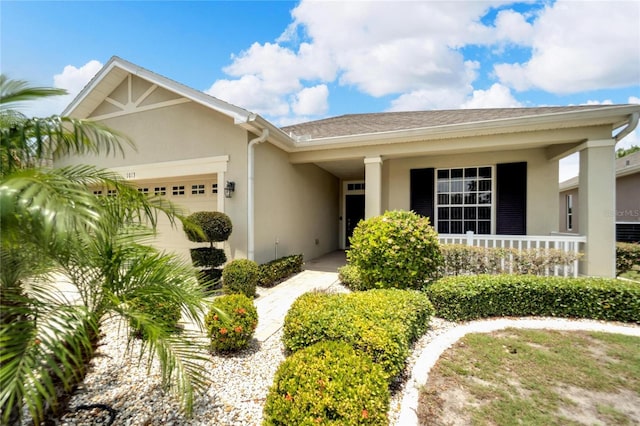 view of front of home featuring a garage