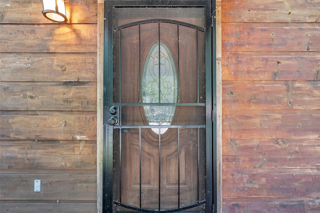 view of doorway to property