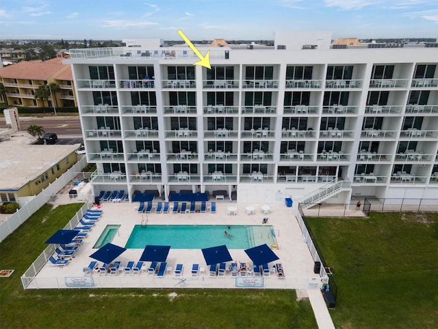 exterior space featuring a community pool