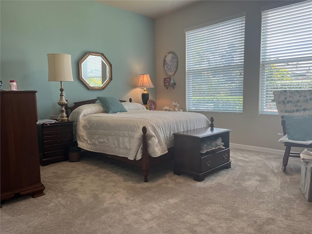 bedroom with carpet