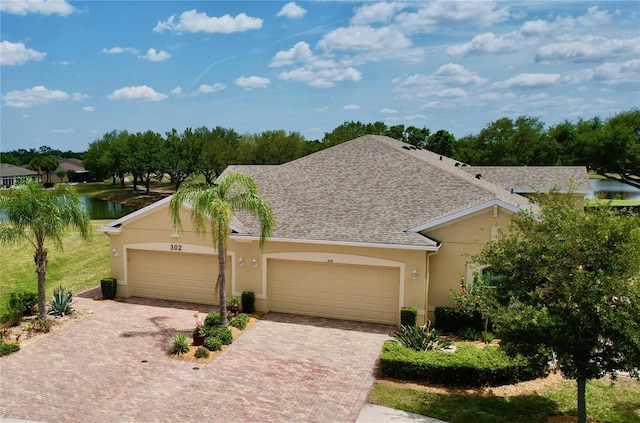 ranch-style house with a garage