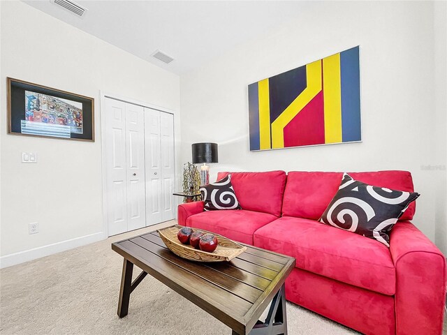 view of carpeted living room