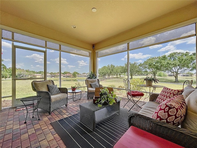 view of sunroom