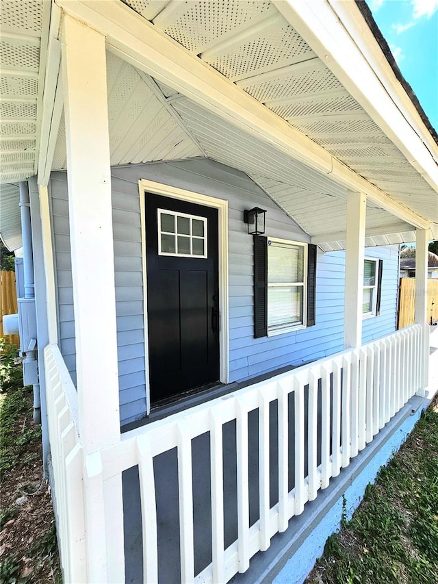 view of doorway to property