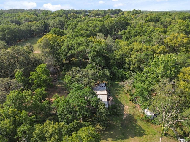 bird's eye view with a forest view