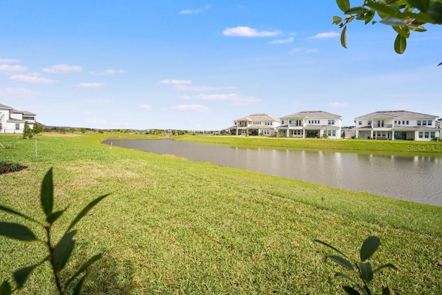 property view of water with a residential view