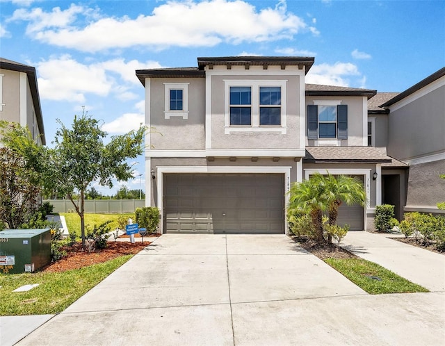 view of front facade with a garage