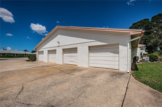 garage featuring central AC