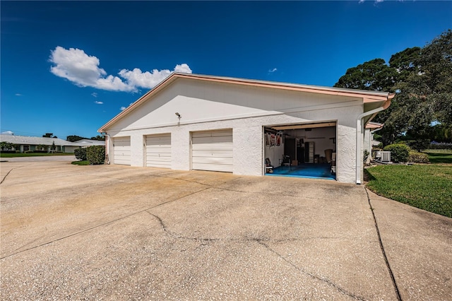 garage with central AC