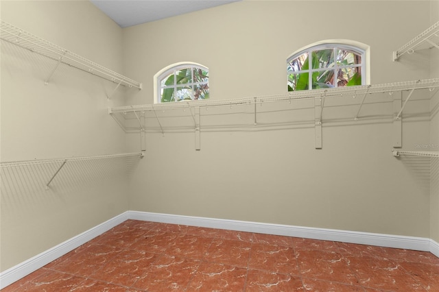 view of walk in closet