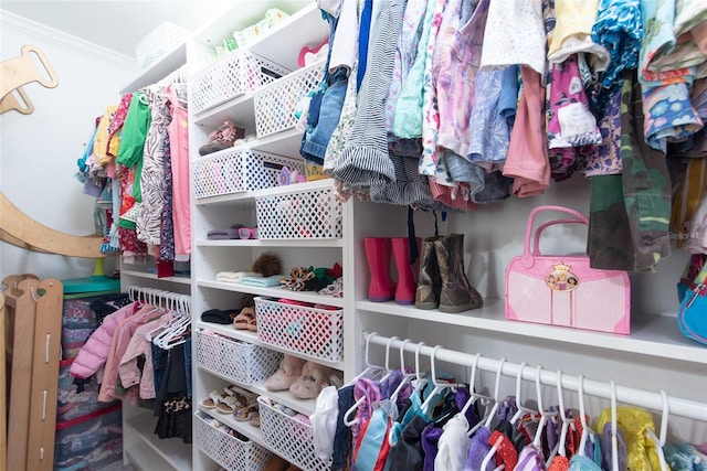 view of walk in closet