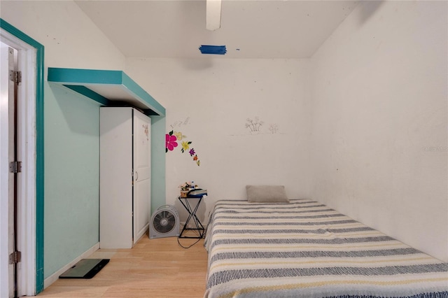 bedroom featuring light hardwood / wood-style floors