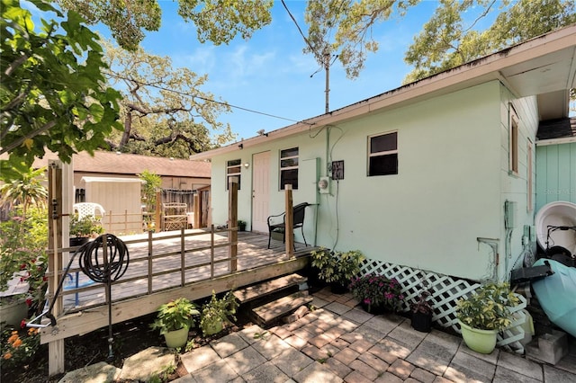 exterior space featuring a deck