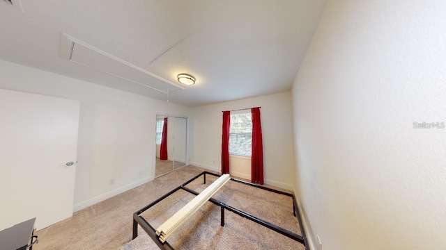 view of carpeted foyer