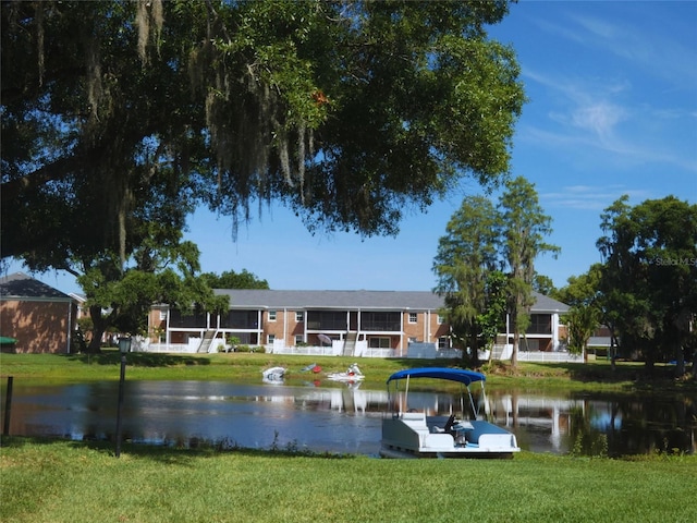 view of property view of water