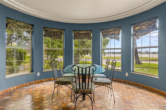 view of sunroom