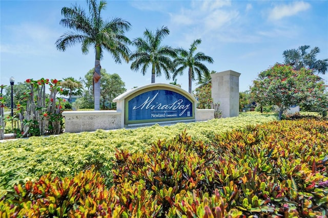 view of community sign