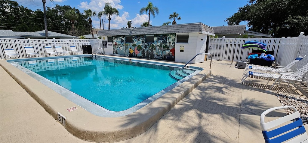 view of pool with a patio