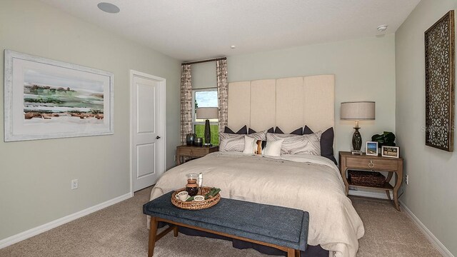 view of carpeted bedroom