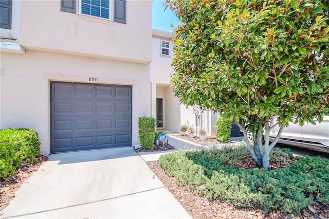 entrance to property with a garage