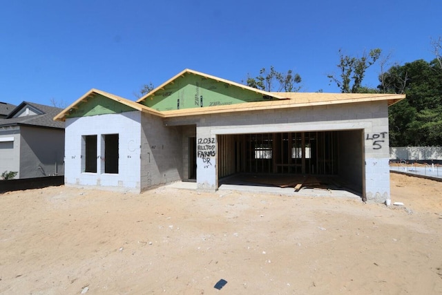 view of property under construction