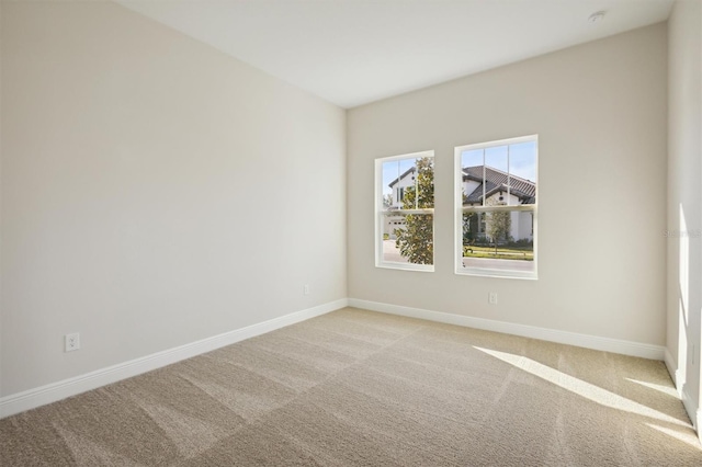 view of carpeted spare room