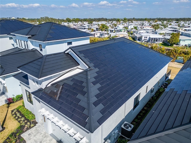 drone / aerial view with a residential view