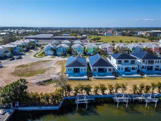 6542 Simone Shores Cir, Apollo Beach, FL 33572 - aerial perspective of suburban area featuring a large body of water