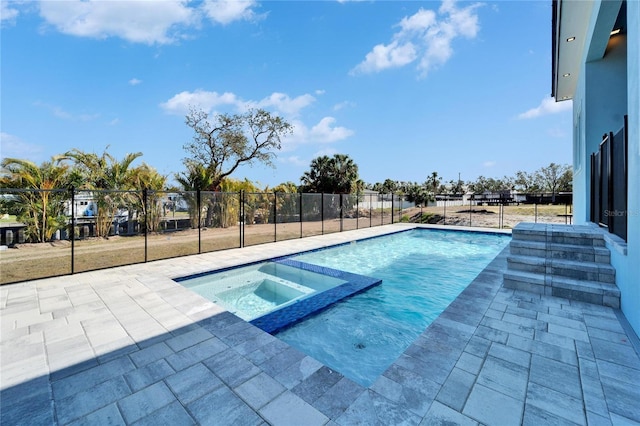6542 Simone Shores Cir, Apollo Beach, FL 33572 - view of pool with a pool with connected hot tub and a patio area