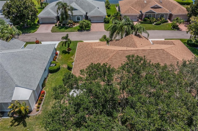 bird's eye view with a residential view