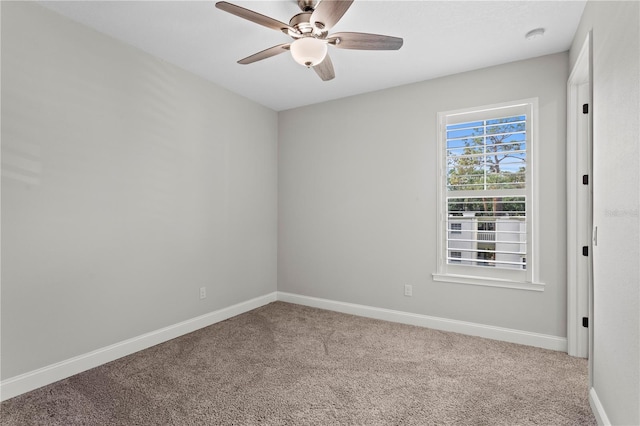 4606 W Fig St Unit 4, Tampa, FL 33609 - carpeted spare room featuring ceiling fan, baseboards, and a smoke detector