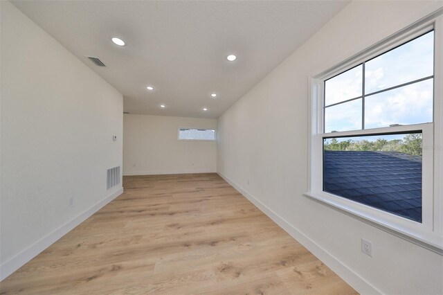 empty room featuring light hardwood / wood-style flooring