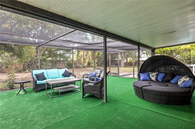 view of sunroom