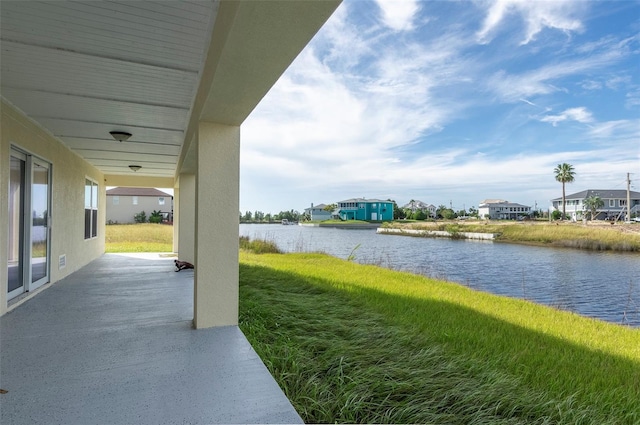3431 Sheephead Dr, Hernando Beach, FL 34607 - view of patio with a water view