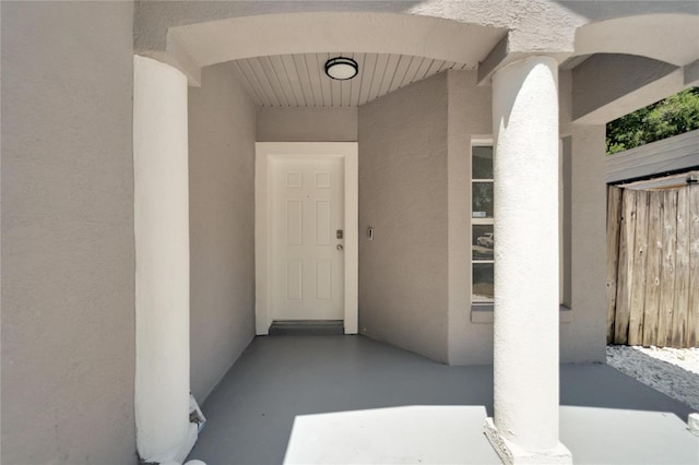 view of doorway to property