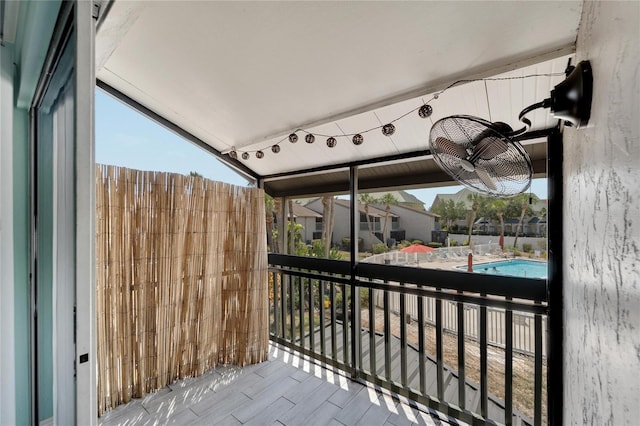 view of patio / terrace with a balcony