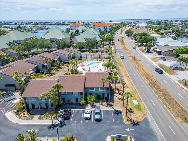 1028 Apollo Beach Blvd Unit 27, Apollo Beach, FL 33572 - aerial perspective of suburban area with a pool area