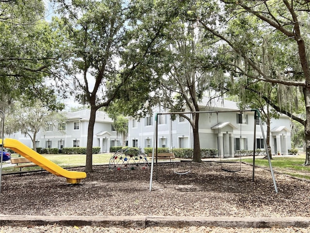 exterior space with a playground