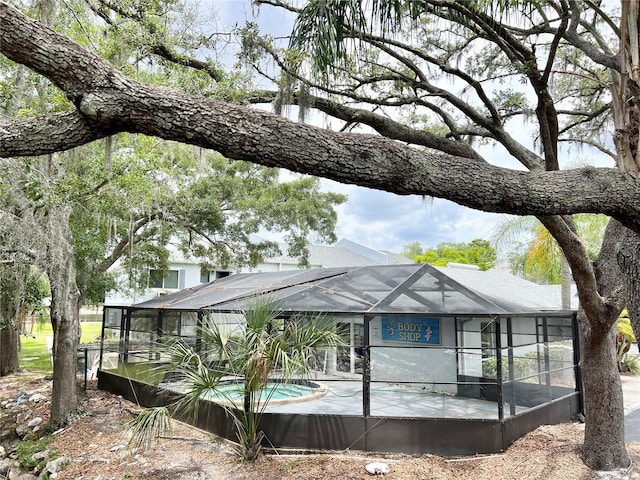 exterior space with a lanai