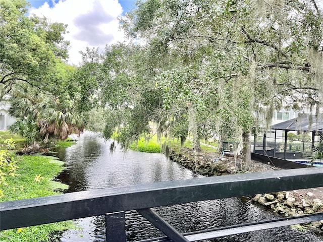 view of home's community featuring a water view