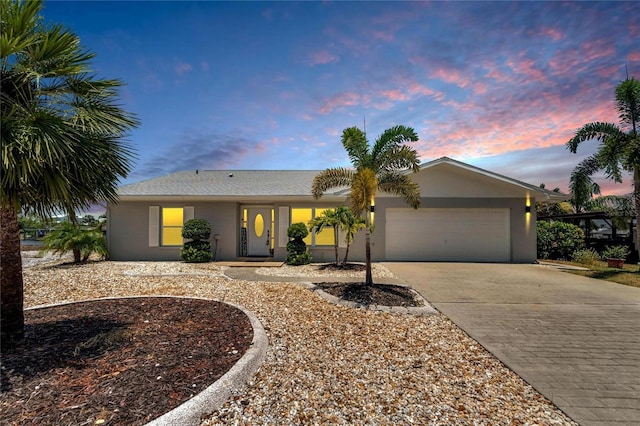 ranch-style house with a garage