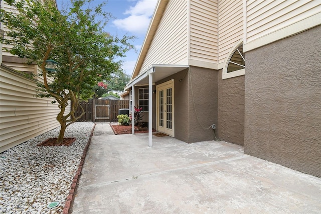 view of patio with french doors