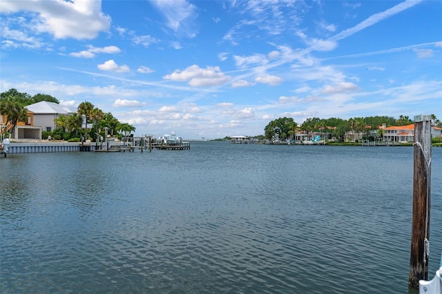 water view with a dock