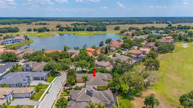 1227 Toscano Dr, Trinity, FL 34655 - aerial perspective of suburban area featuring a large body of water