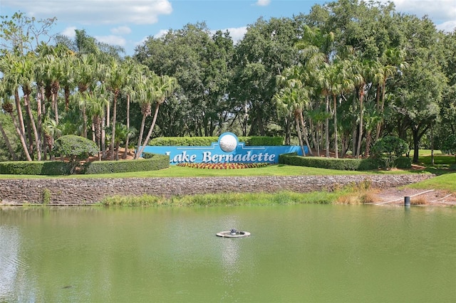 view of water feature