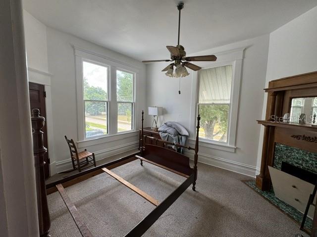 bedroom with ceiling fan