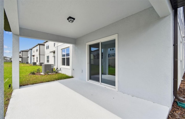 view of patio / terrace featuring central AC unit