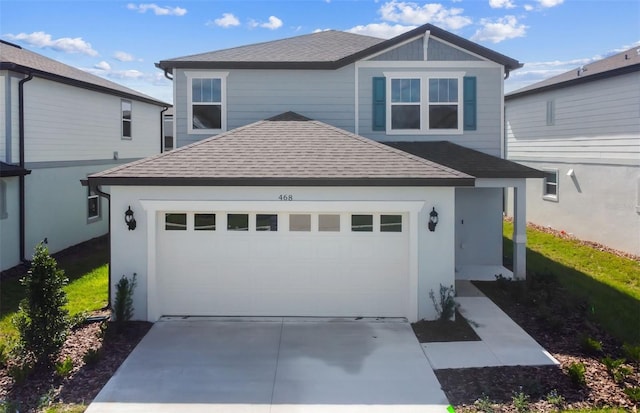 view of front of house featuring a garage