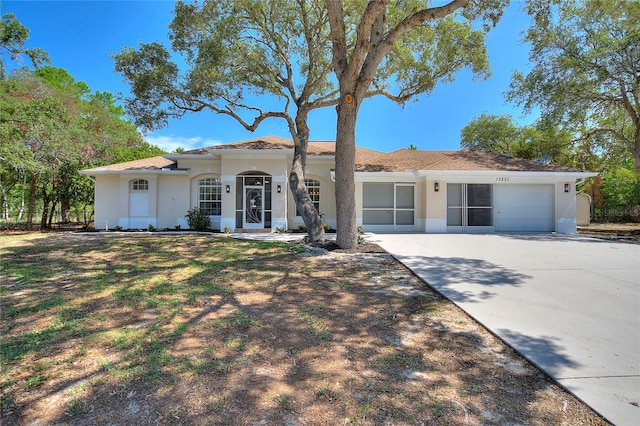 view of front of home featuring a garage