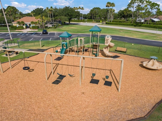 view of jungle gym